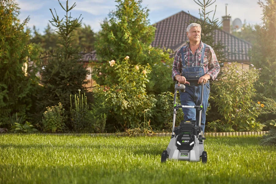 cordless self propelled electric lawn mowers